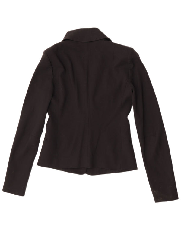 Patrizia Pepe Veste Blazer 2 Boutons Femme IT 40 Petite Laine Noire