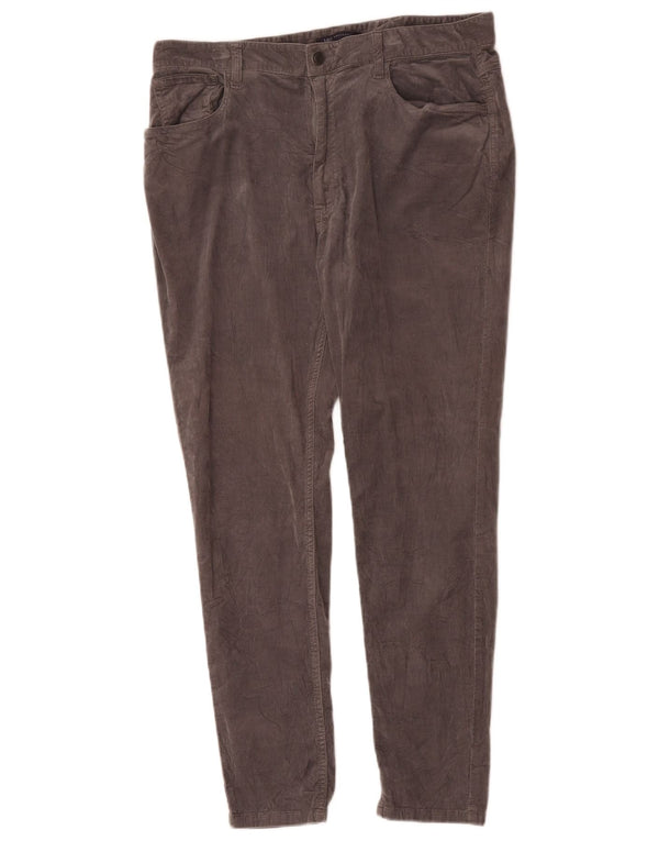 Marks & Spencer Pantalon skinny en velours côtelé pour femme UK 16 Large W32 L28 Gris