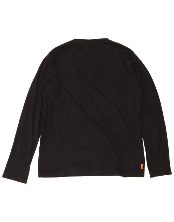Superdry Haut à manches longues pour homme 2XL Noir Coton