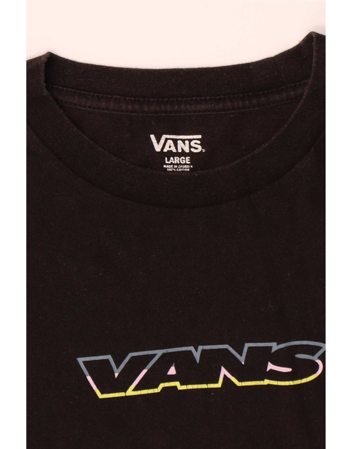Vans T-shirt graphique pour hommes, grand, en coton noir
