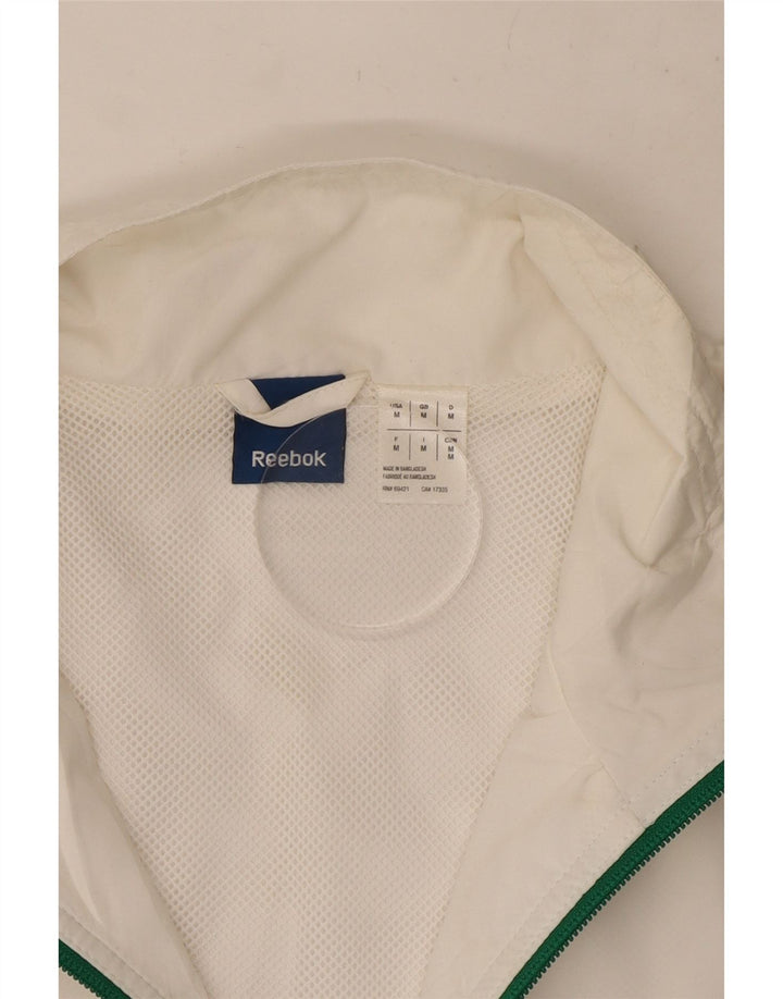 Reebok Veste de survêtement pour femme UK 14 Medium Blanc Polyester