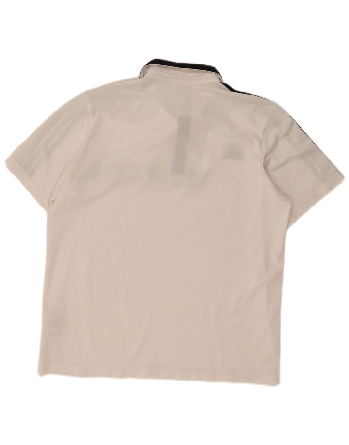 ADIDAS Polo Climalite XL Homme Blanc Colorblock Polyester