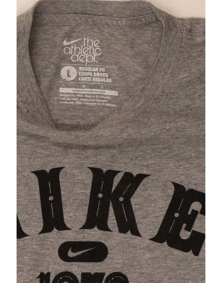 Nike T-shirt graphique coupe classique pour homme, grand, gris moucheté