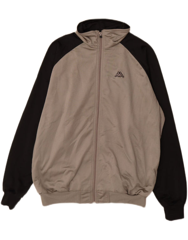 Kappa Veste de survêtement pour homme Taille L Gris Colorblock