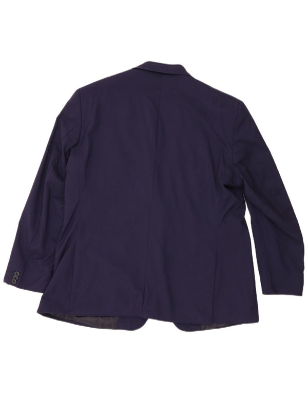 Pierre Cardin Veste Blazer 2 Boutons Homme UK 40 Grande Laine Bleu Marine