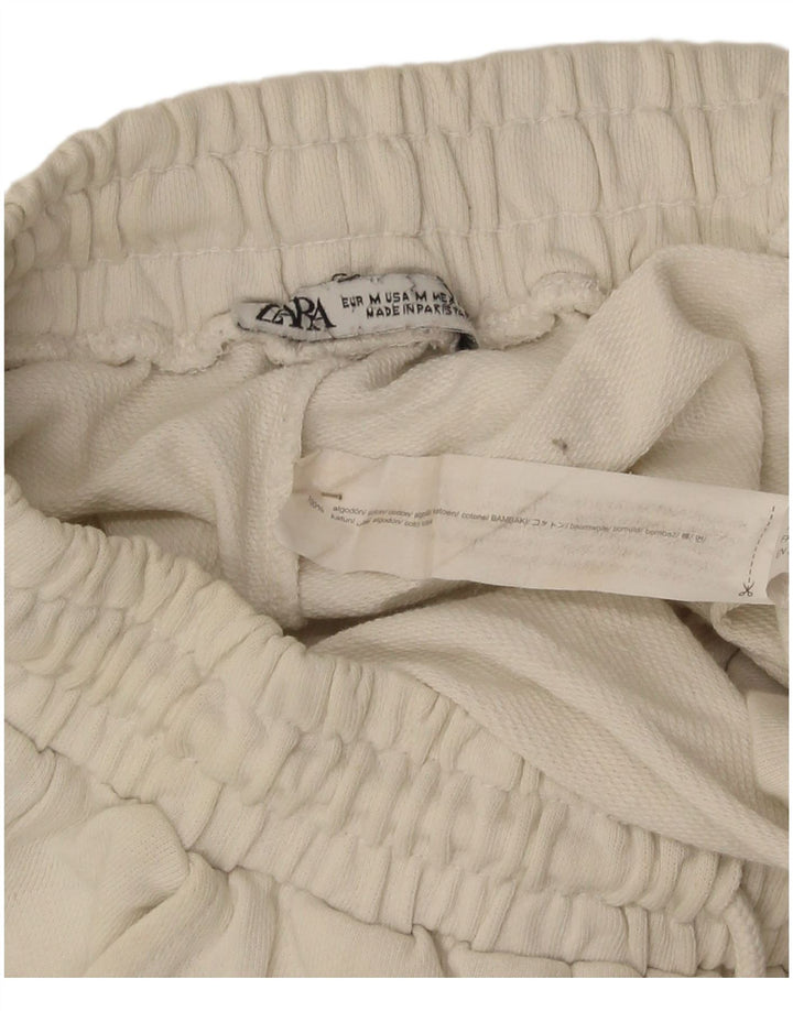 Zara Femme Short De Sport Petit Coton Blanc
