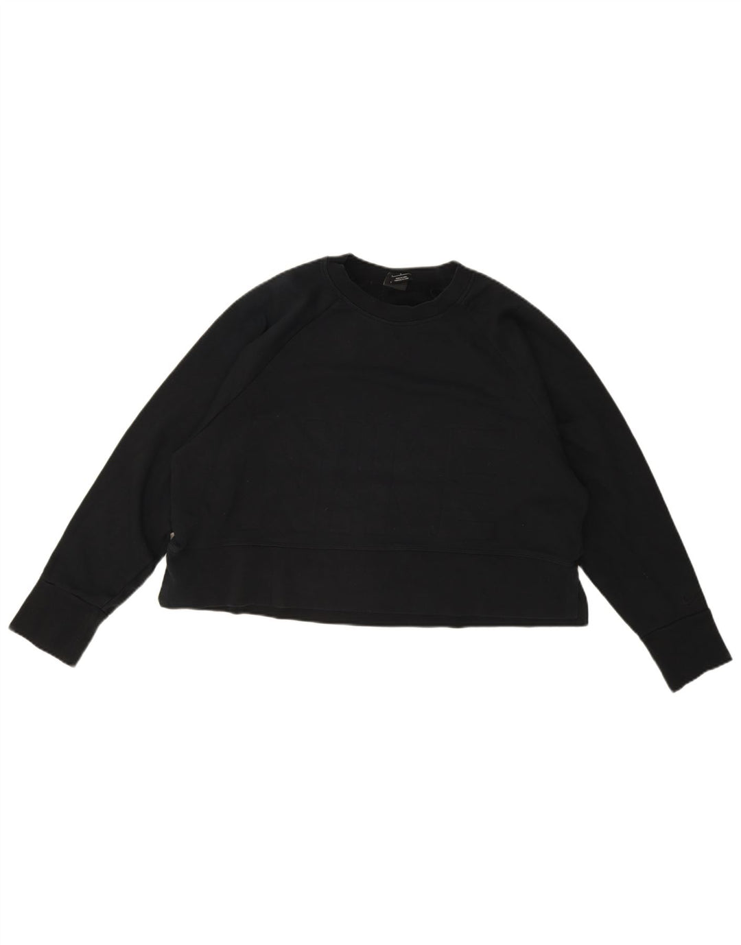 Nike Femme Dri Fit Crop Sweat-shirt surdimensionné UK 16 Grand Noir