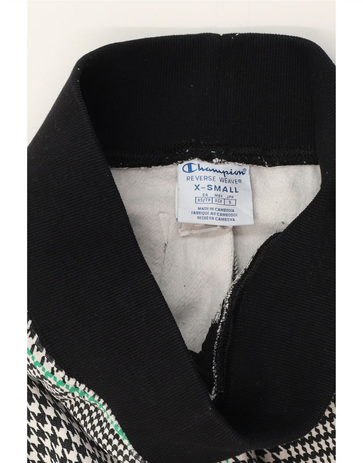 CHAMPION Pantalon de survêtement pour femme Pantalon de jogging UK 4 XS Noir Pied-de-poule