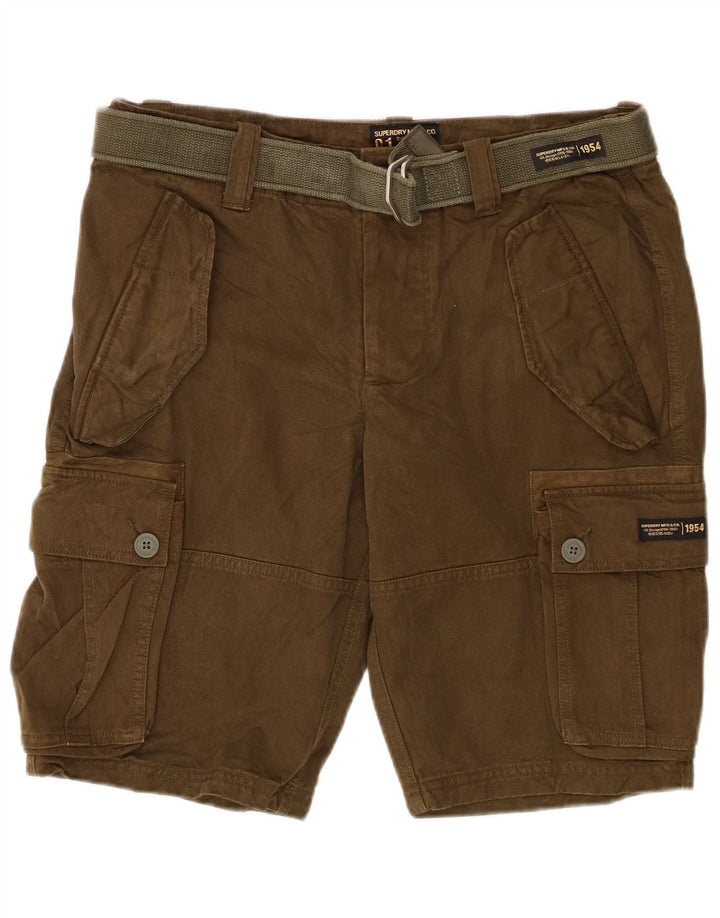 Superdry Short Cargo W32 Homme Kaki Moyen Coton