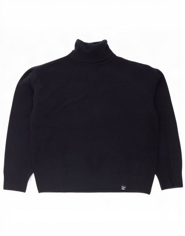 Superdry Pull surdimensionné à col roulé pour femme UK 12 Bleu marine moyen