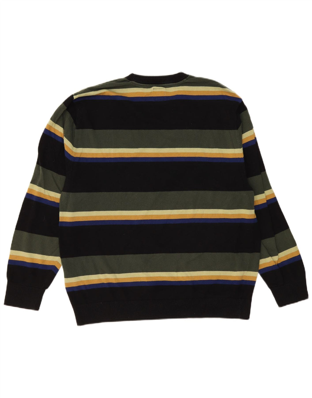 Vans Pull à col rond pour homme en coton rayé multicolore