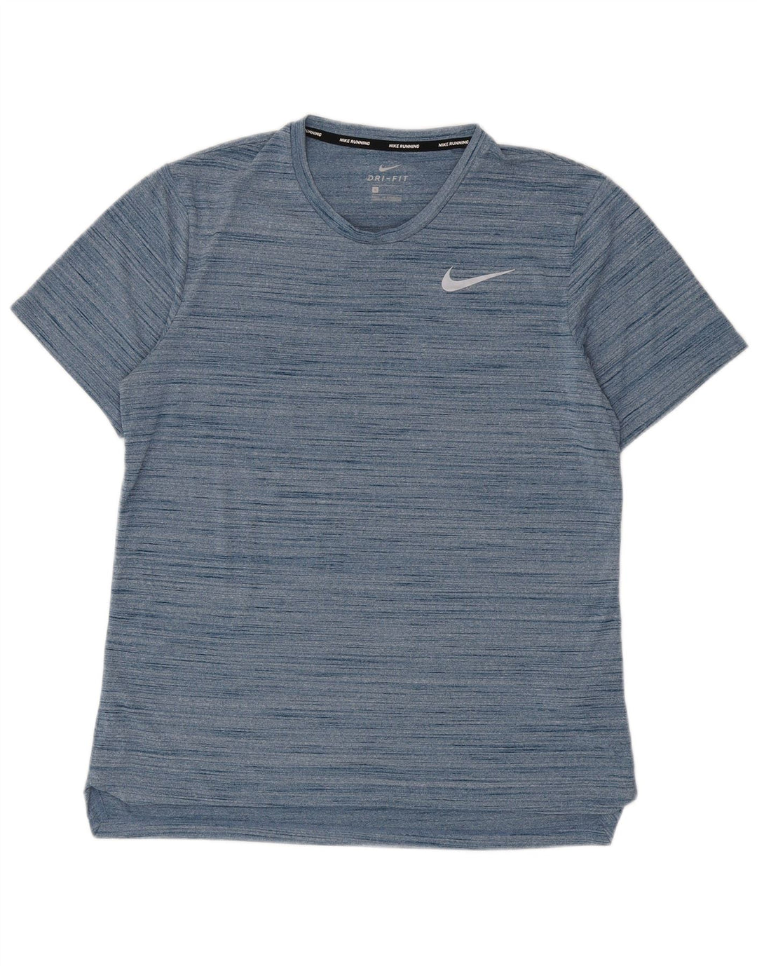 Nike Hommes Dri Fit T-Shirt Haut Large Bleu Moucheté Polyester