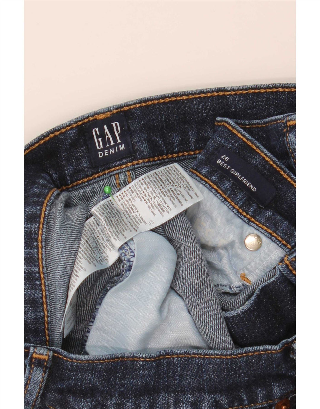 Gap Jean Slim Girlfriend Femme W26 L27 Bleu Coton