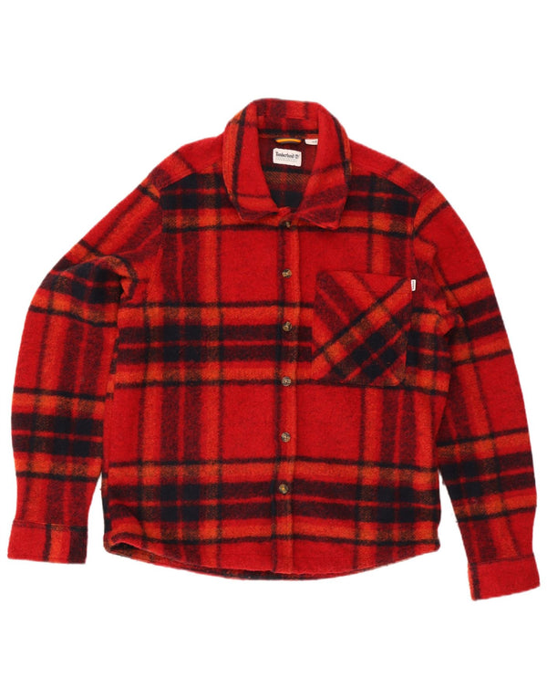Timberland Chemise Lumberjack Homme Rouge Moyen en Laine à Carreaux