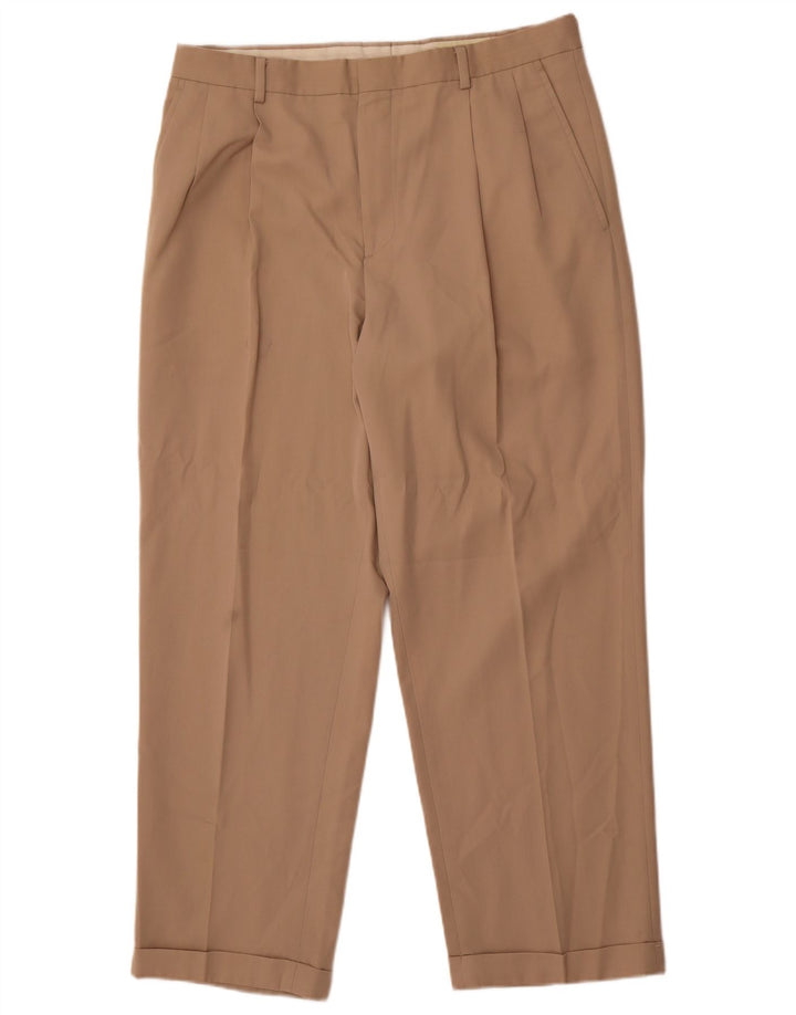 Eddie Bauer Pantalon Chino Pegged Homme W36 L30 Beige Polyester