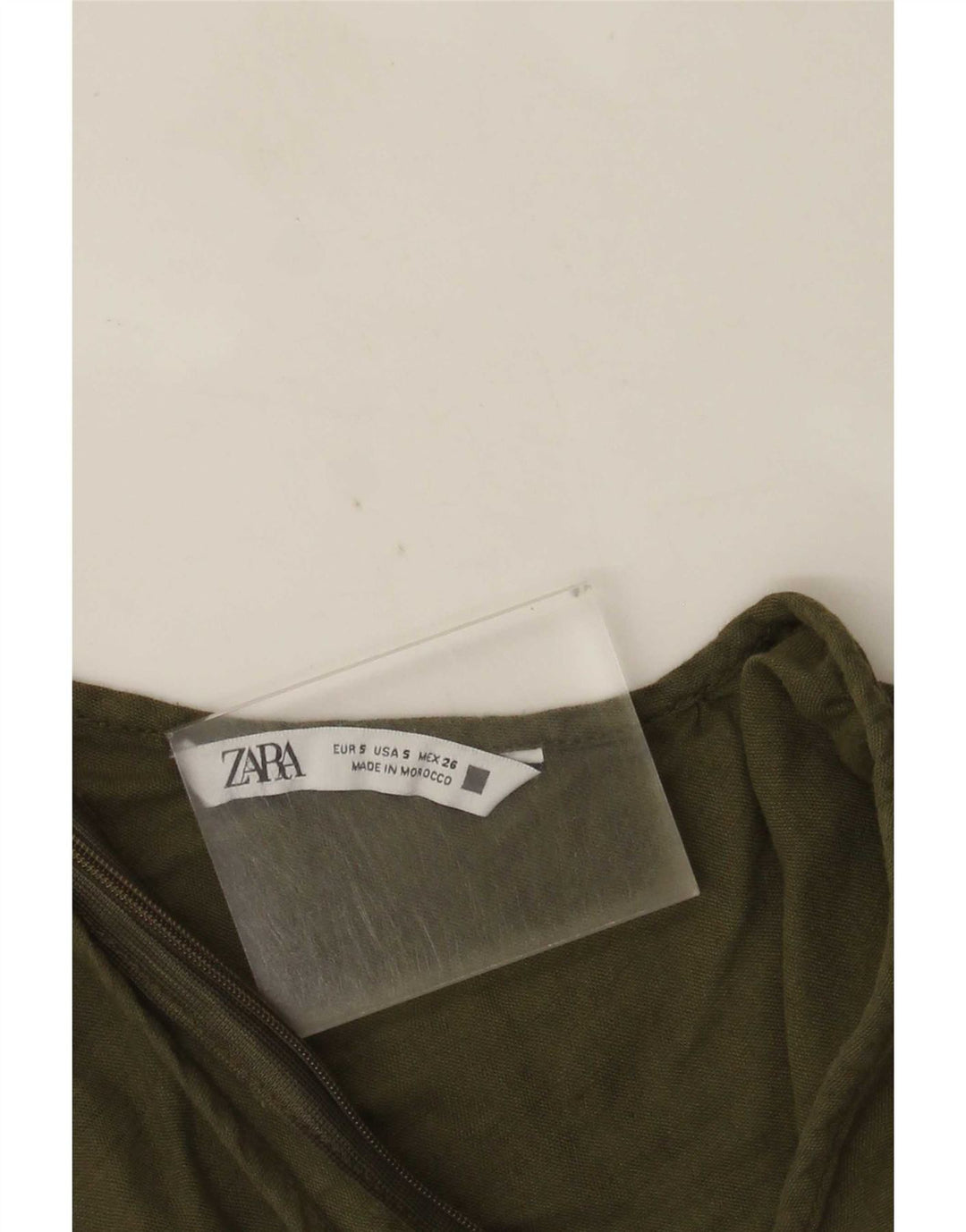 Zara Combinaison sans manches pour femme UK 10 Petit Kaki