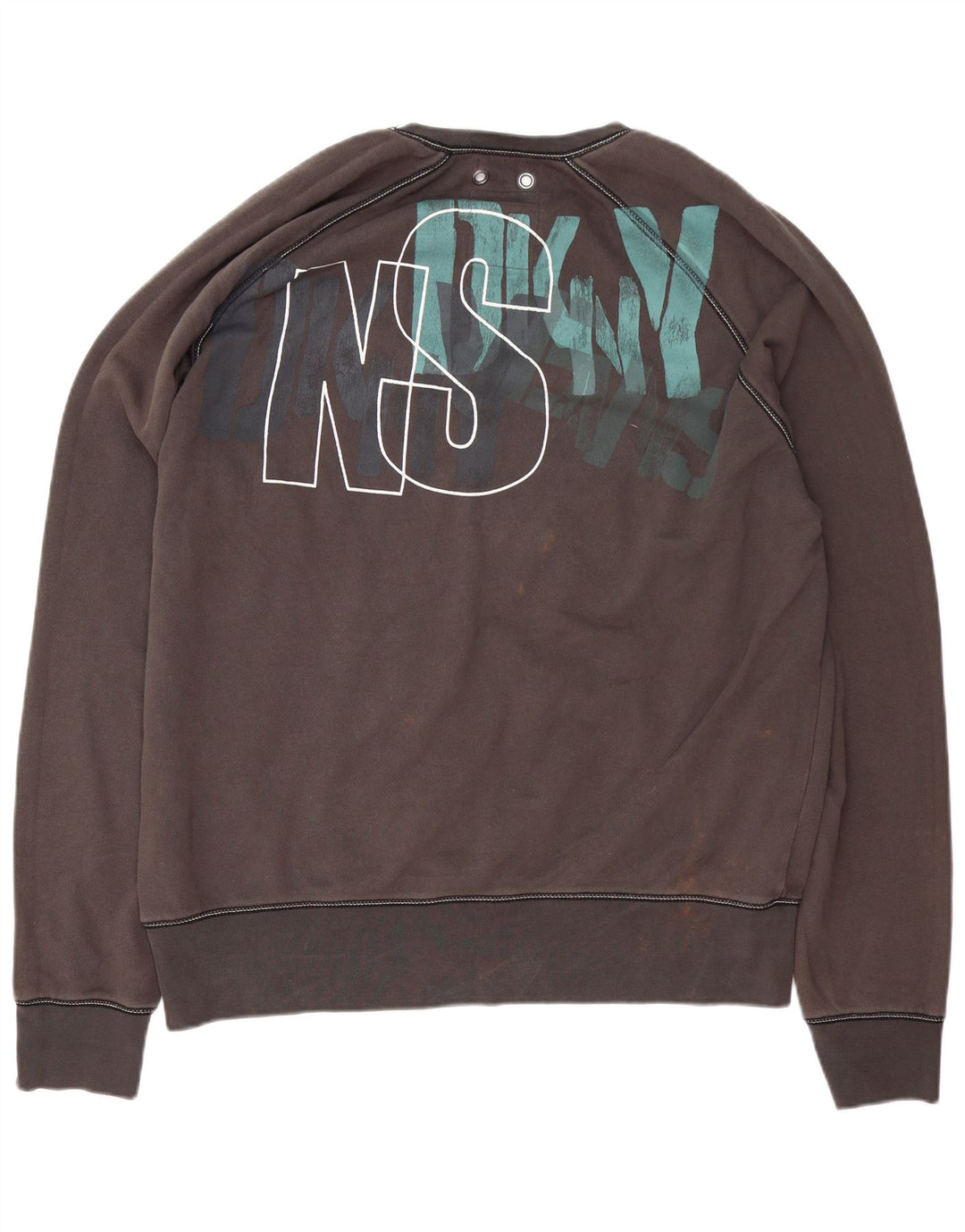 Dkny Pull graphique pour homme XL en coton gris