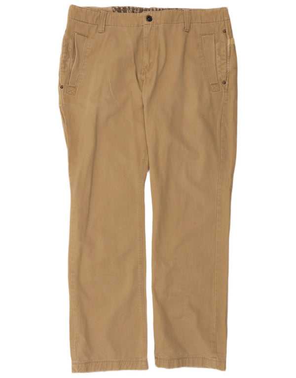 Thor Steinar Pantalon Chino Droit Homme Large W34 L33 Coton Beige