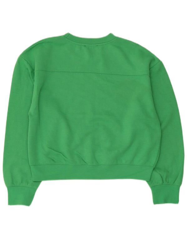 Zara Womens Oversized Sweatshirt Jumper UK 10 Small Green Polyester