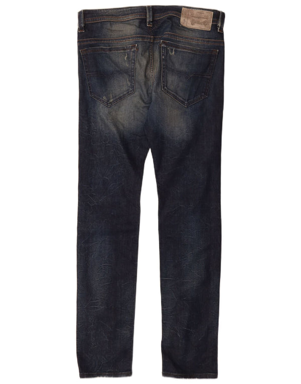 Diesel Jean skinny Thavar en détresse pour homme W31 L32 Bleu coton
