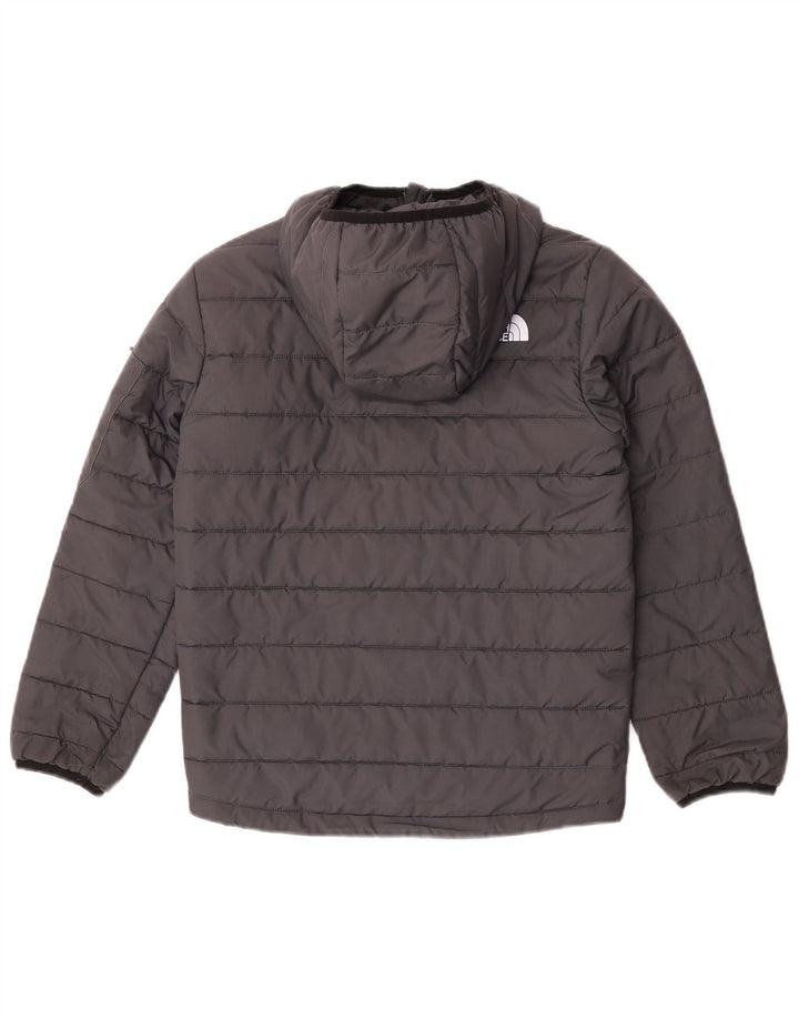 The North Face Veste matelassée à capuche pour garçons 11-12 ans Large Gris Polyester