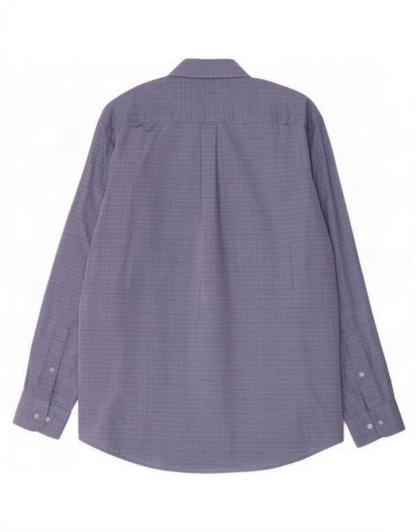 St. Bernard Chemise Homme Taille 39 15 1/2 Carreau Bleu Moyen