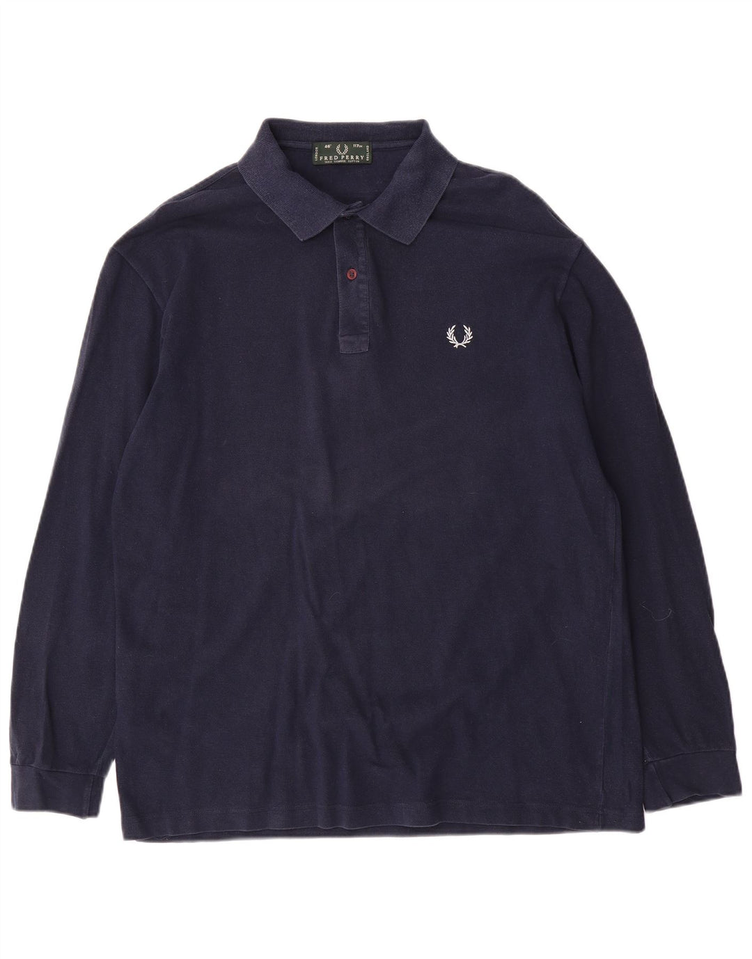Fred Perry Polo à manches longues pour homme en coton bleu marine Taille L