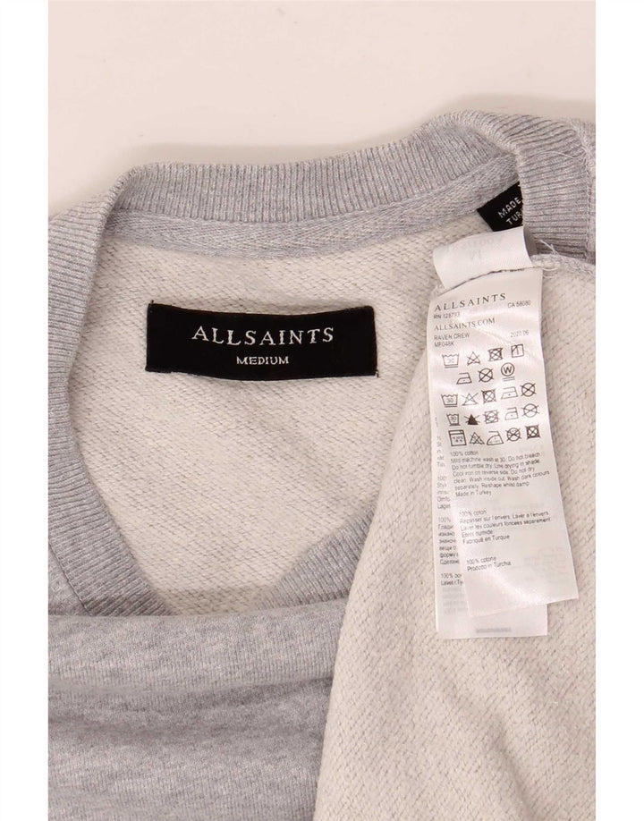 All Saints Sweat-Shirt Homme Gris Moyen Coton