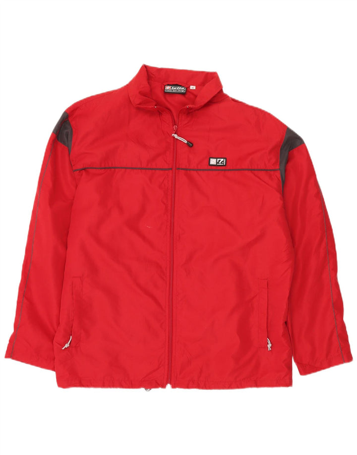 LOTTO Veste de Survêtement Homme Rouge Moyen Polyester Colorblock