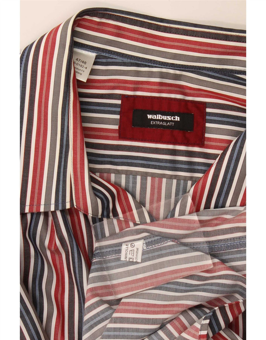 Walbusch Chemise Homme Taille 47/48 2XL Coton à fines rayures multicolore