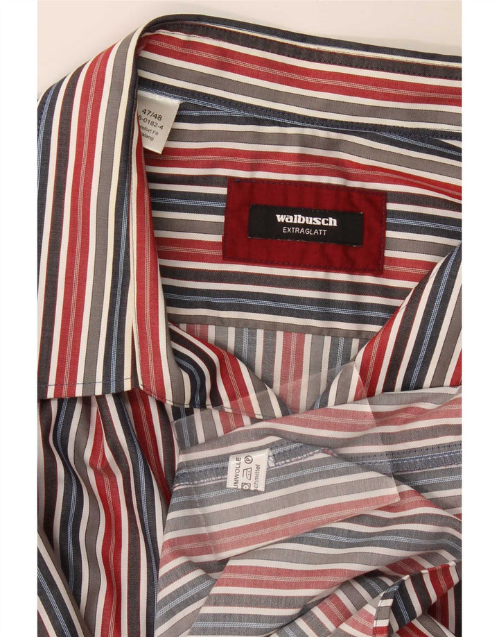 Walbusch Chemise Homme Taille 47/48 2XL Coton à fines rayures multicolore