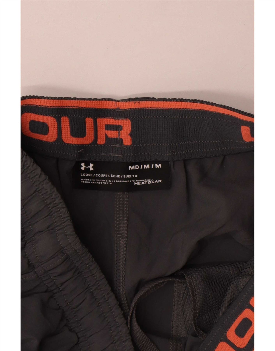Under Armour Short de Sport Heat Gear Graphic Homme Gris Moyen