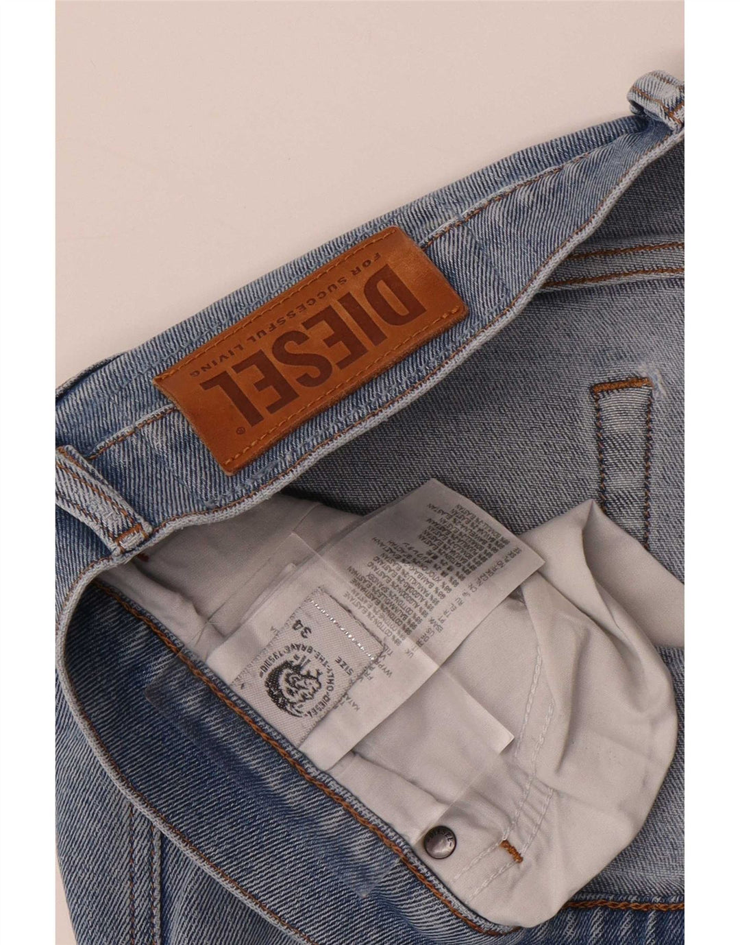 Diesel Jean Slim Homme W34 L34 Bleu Coton