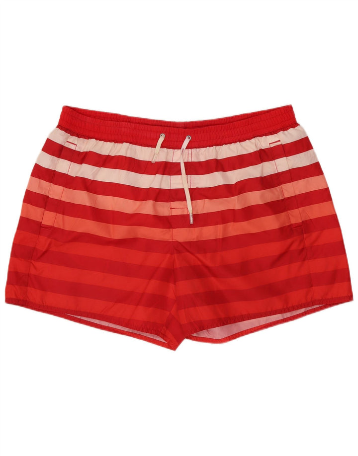 COAST Short de Bain Femme UK 18 XL Polyester Rayé Rouge