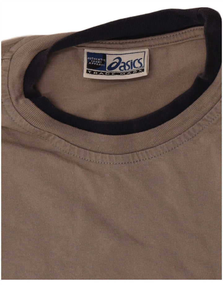 Asics T-Shirt Graphique Homme Petit Gris Colorblock Cotton