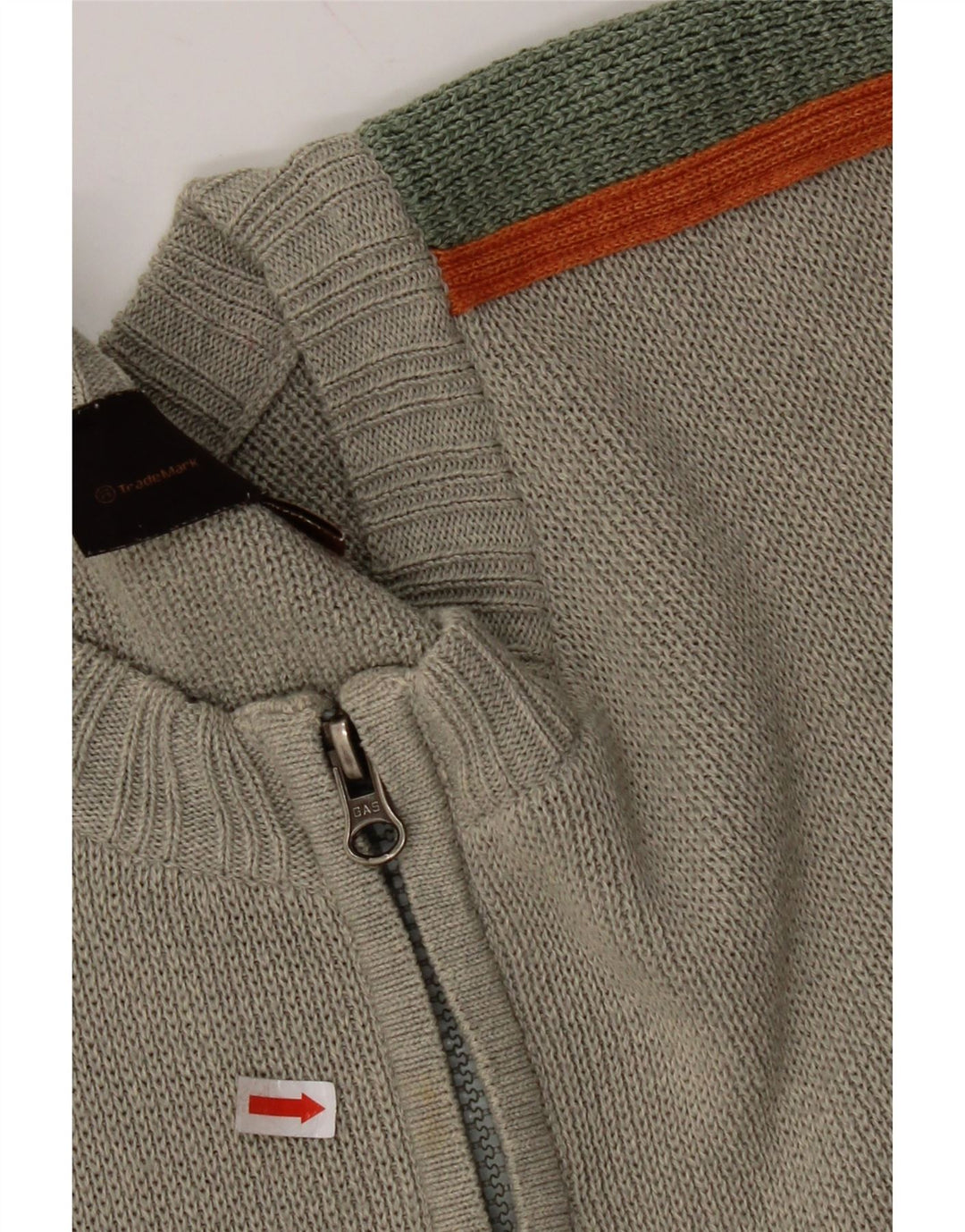 GAS Cardigan Homme Pull XL Gris Colorblock Coton