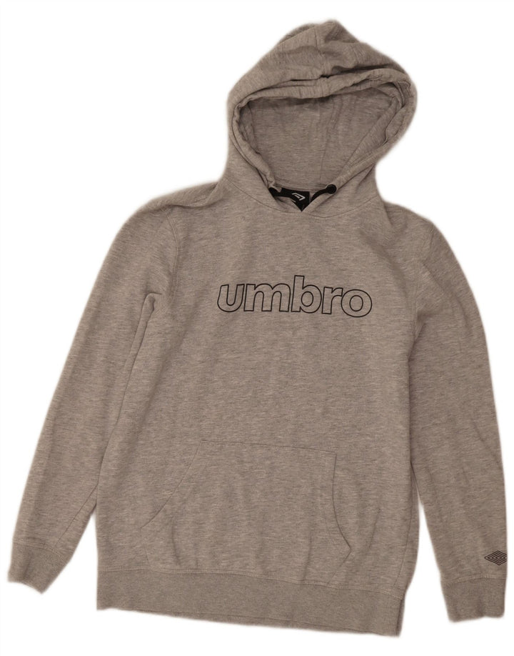 Umbro Pull à Capuche Graphique Homme Gris Moyen Coton