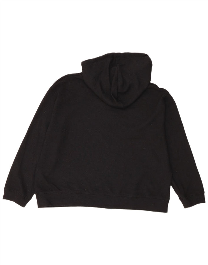 Zara Pull à capuche surdimensionné pour femme UK 14 Polyester noir moyen