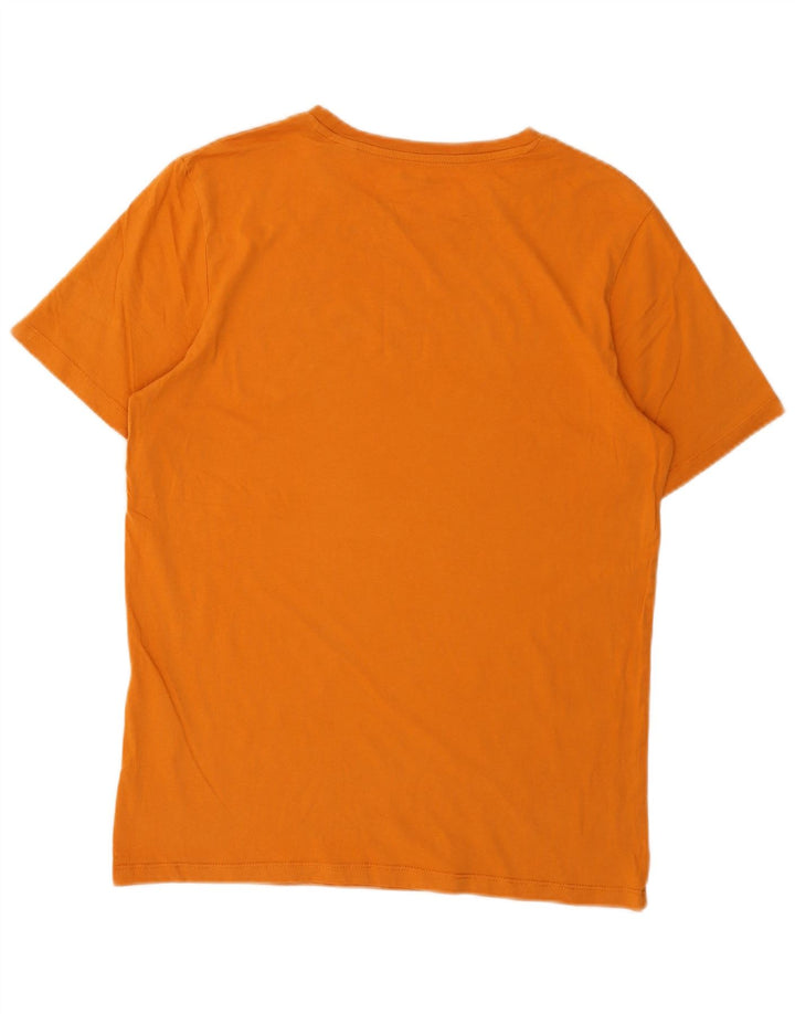 JACK & JONES T-Shirt Graphique Homme Orange Moyen Coton
