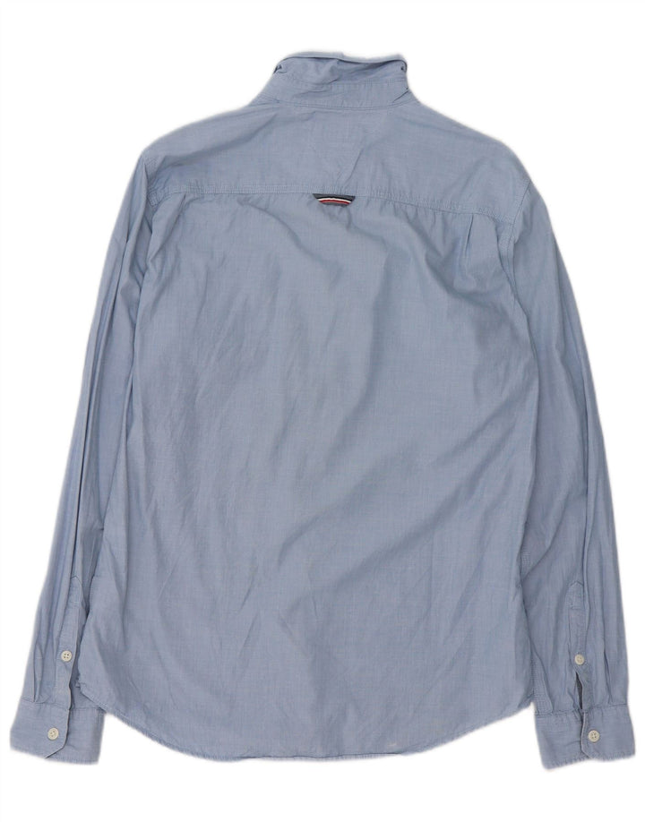 Tommy Bahama Chemise coupe classique pour homme en coton à fines rayures bleu moyen