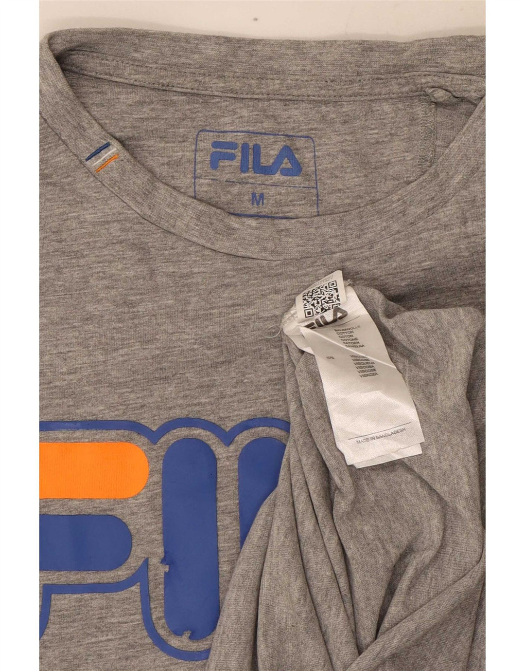 Fila T-Shirt Graphique Homme Gris Moyen Moucheté Coton