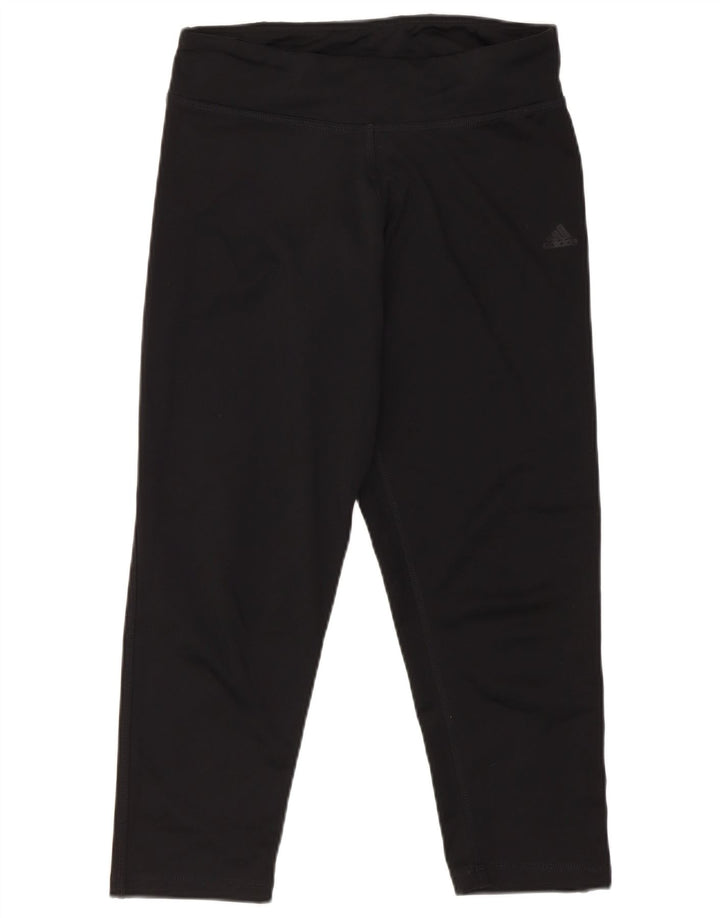 Adidas Legging Capri Femme UK 8/10 Petit Noir Polyester