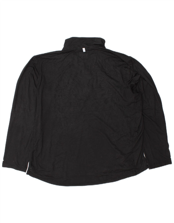 Russell Athletic Haut Dri-Power à manches longues et col zippé pour homme Noir XL Polyester