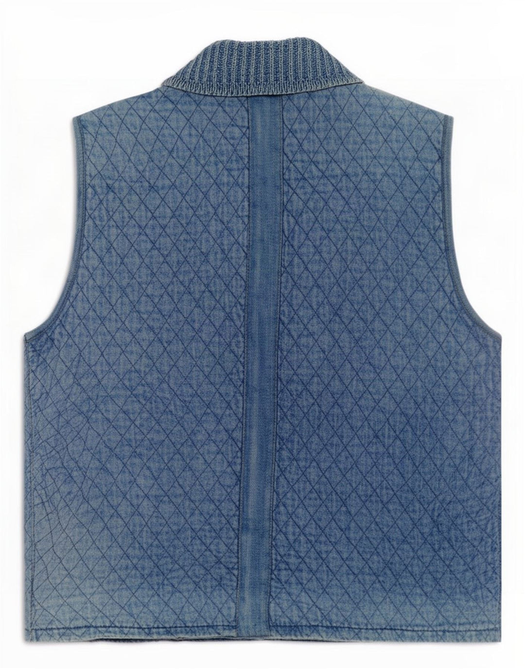 Blue Willi's Gilet en denim matelassé pour femme UK 14 Coton moyen