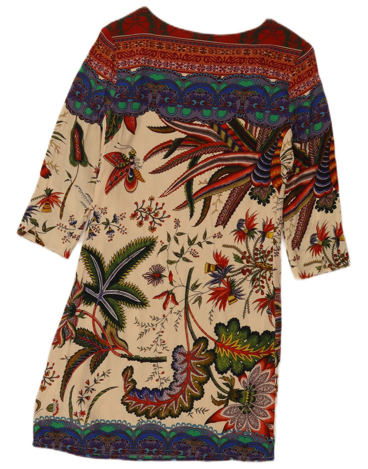 DESIGUAL Robe droite graphique pour femme EU 36 Petit motif floral multicolore