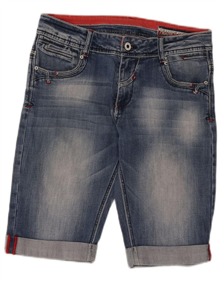 Short en denim femme vintage IT 44 Moyen W32 Coton Bleu