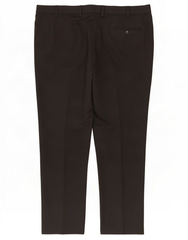 Marks & Spencer Mens Regular Fit Suit Trousers W40 L29 Black Polyester