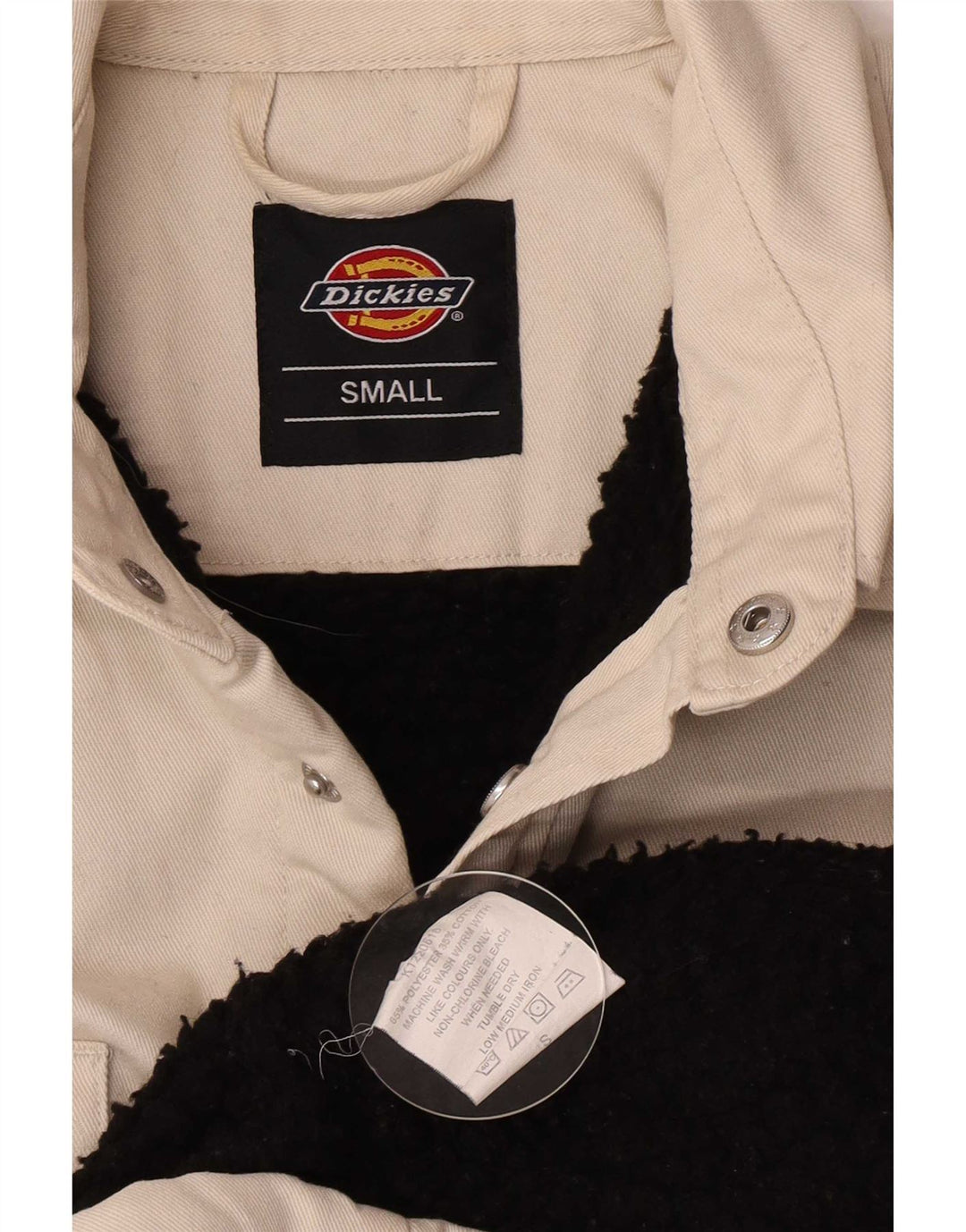 Dickies Veste Sherpa en jean pour homme UK 36 Petit Beige Polyester