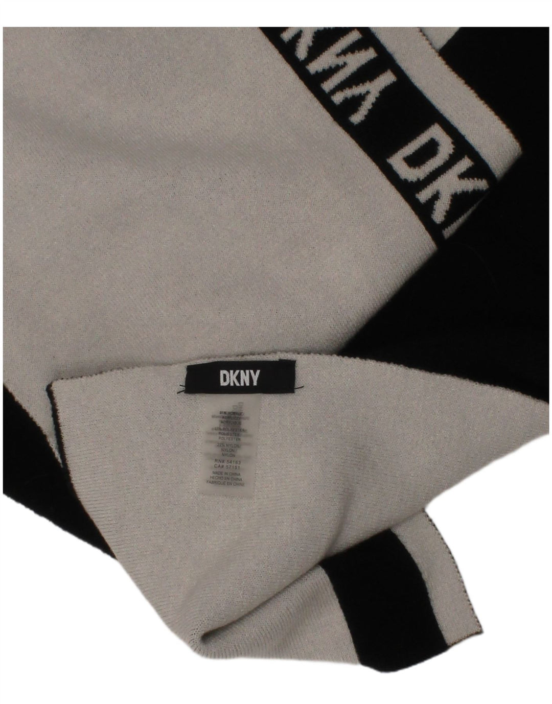 Dkny Écharpe rectangulaire pour homme Taille unique Logo acrylique rayé noir