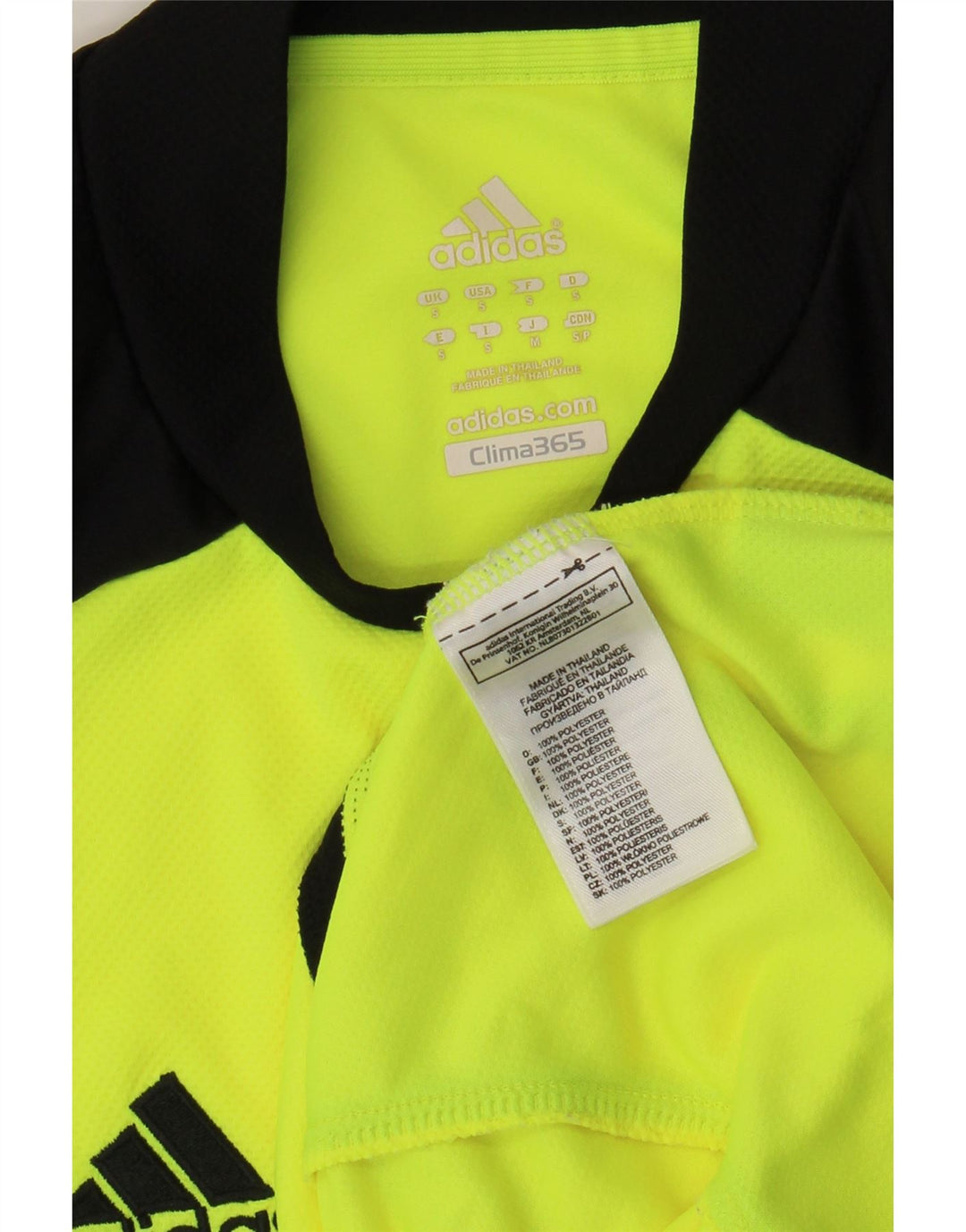 Adidas Hommes Clima 365 T-Shirt Haut Petit Vert Colorblock Polyester